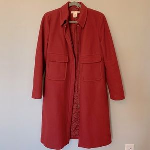 J. Crew red wool coat